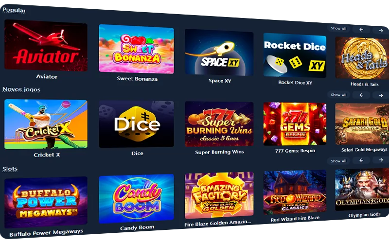 imagem com jogos de slot no casino wow77