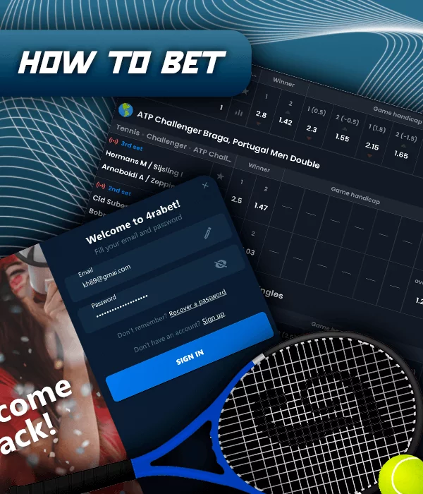 How to Bet on Tennis at 4raBet