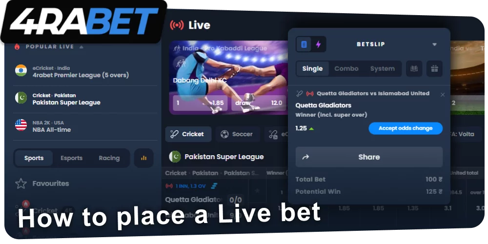 Live betting instructions at wow77