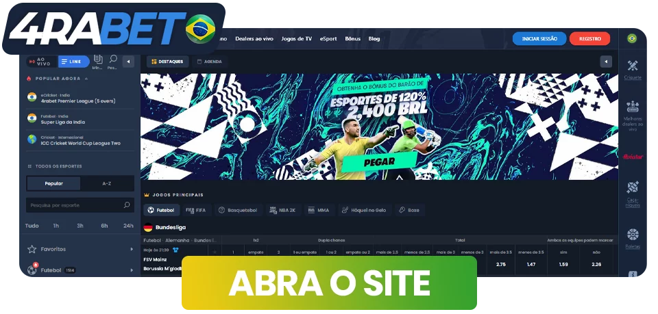 página principal do site wow77