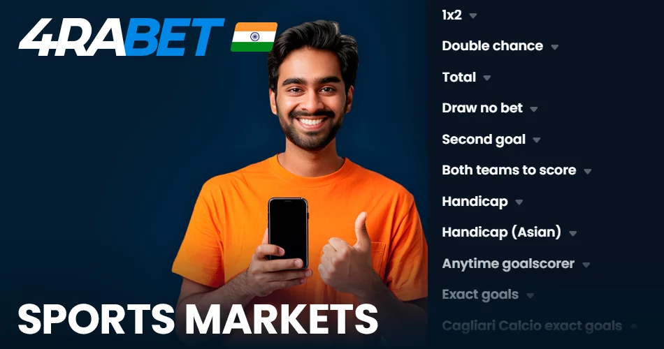 Available wow77 betting markets in India